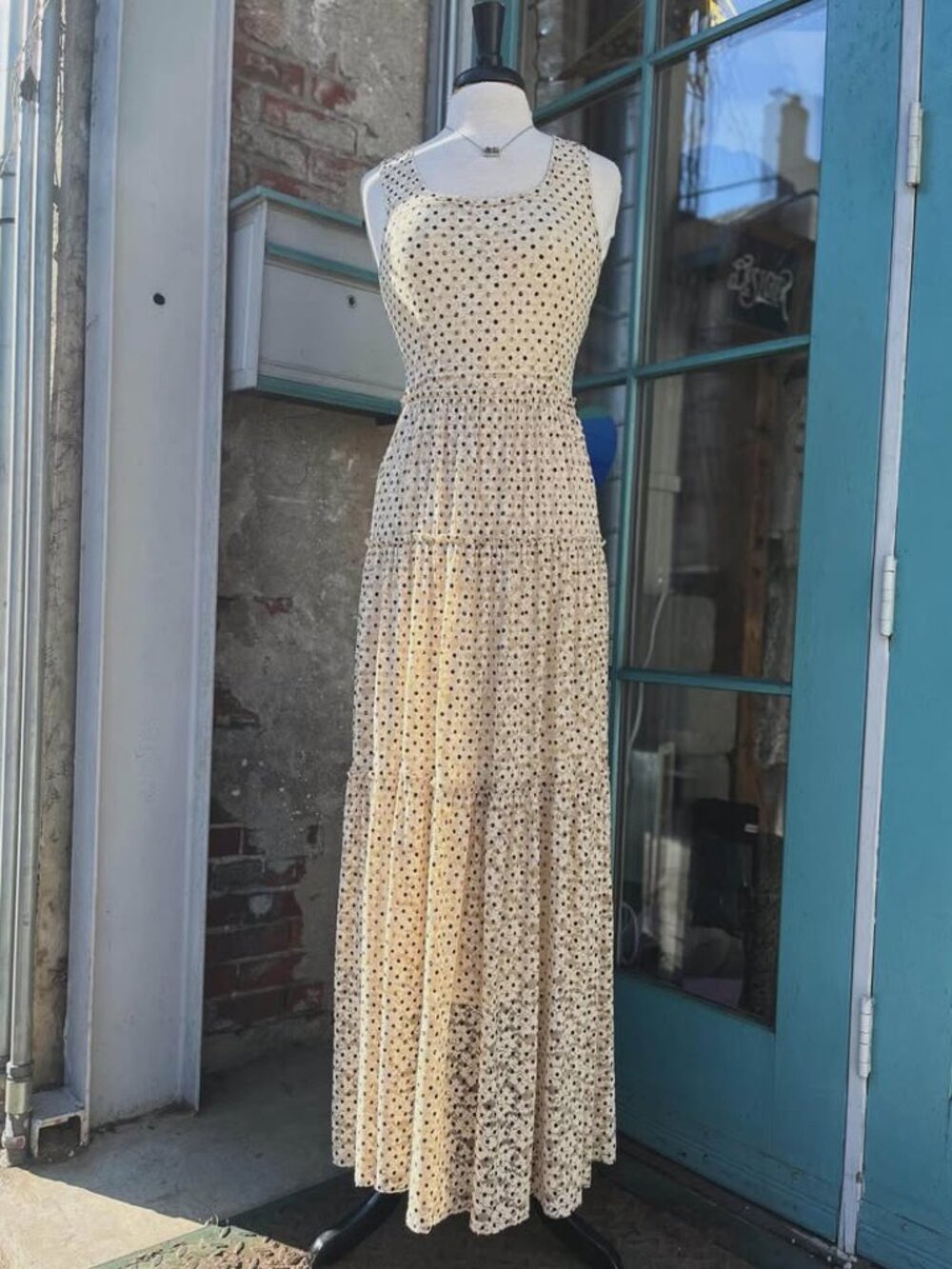 Anthropologie Floral Lace ruffle Maxi Dress size Medium - Picture 8 of 8